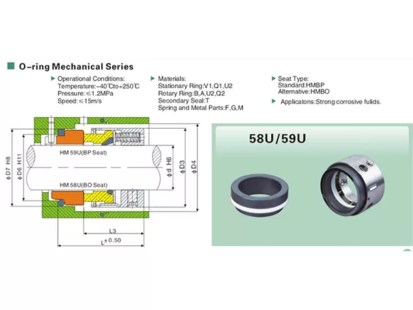 59U Chemical Resistant Mechanical Seal